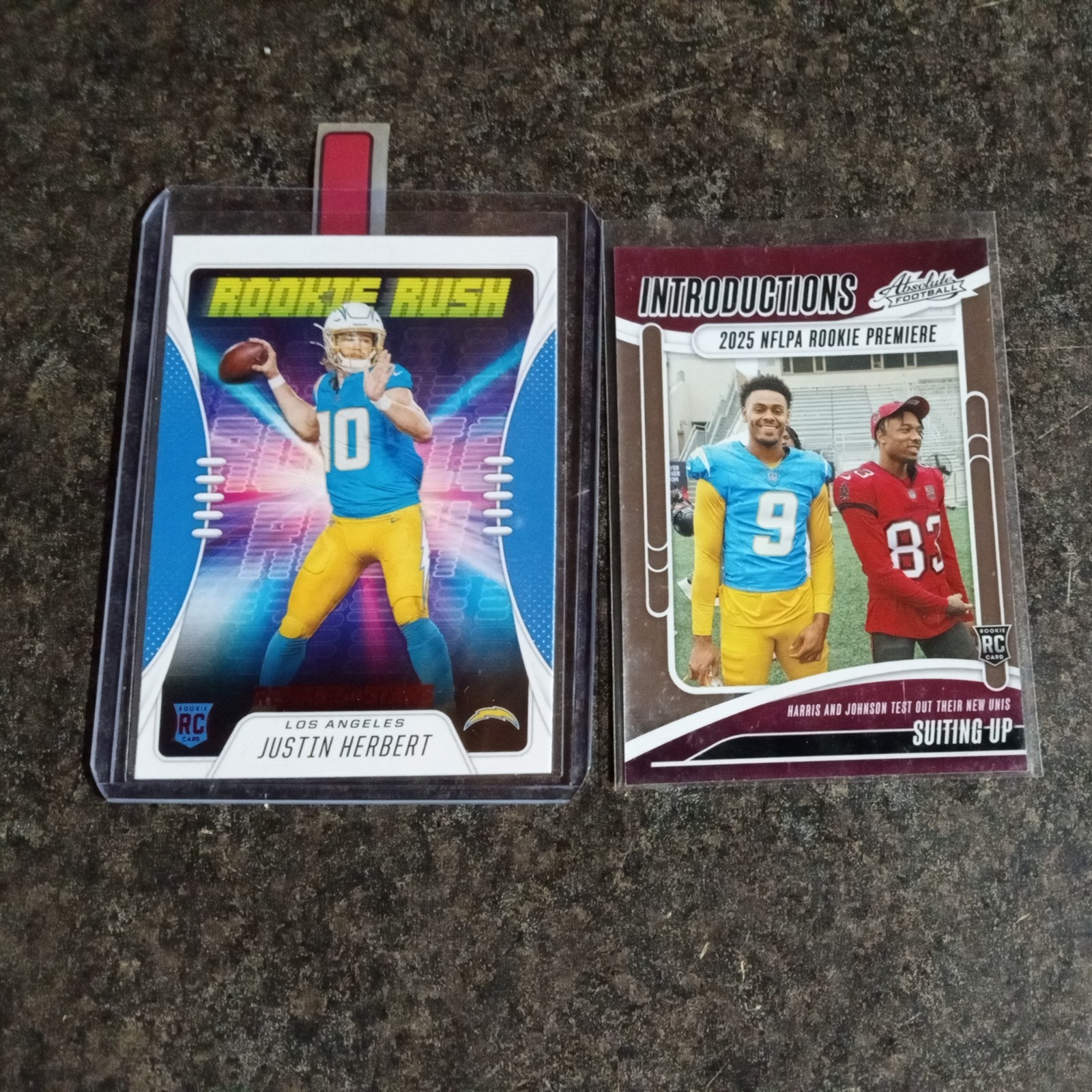 2020 Panini Rookies & Stars Rookie Rush #RR-3 Justin Herbert Red Foil RC + SP RC