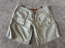 Rock Revival Shorts Mens 29 Beige Vintage Y2K Grunge Punk Emo Goth 2000s USA