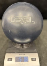 STORM LEVEL 15LB USED BOWLING BALL, PROFESSIONALLY PLUGGED