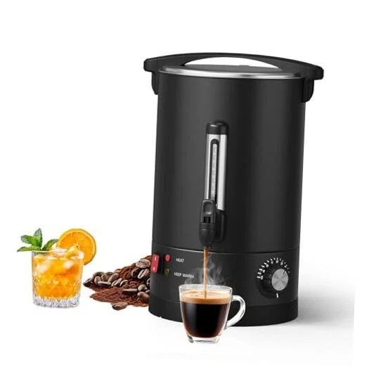 12 L/80 Cups Coffee Urn-3.2 gal Double Wall Commerical Coffee Maker for