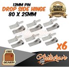 <!--F#f_0-->6x Drop Side Hinge | 80 x 25mm| 12mm Pin | Door Tailgate Truck Trailer<!--F/-->