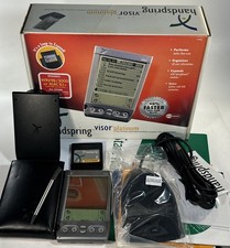 Vintage Handspring Visor Platinum Handheld PDA W/ Case Stylus  Dock In Box Work