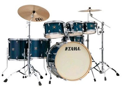 TAMA Superstar Classic Drum Set 7 teilig - Gloss Sapphire Lacebark Pine