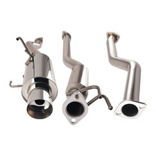 4 Muffler Tip Catback Exhaust System For Honda Civic Ex 1.7l Sedancoupe 01-05