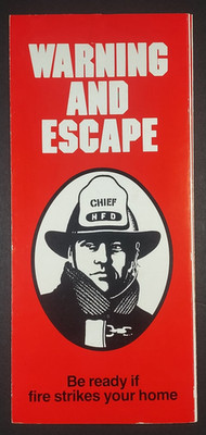 1970s Vintage Warning & Escape Fire Safety Brochure IAFC General Electric Home