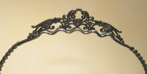 Lovely Brides Basket - Satin Glass Bowl w/ Braided Ornate Metal Stand - 第 12/16 張圖片