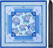 Blue American Learning Mahjong Mat 33 X33 with Black Carrying Bag, Anti-Slip,