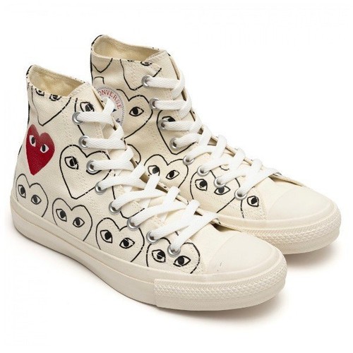 PLAY COMME des GARCONS x CONVERSE 2022 ALL STAR HI PCDG WHITE Sneaker US  Women's | eBay