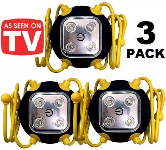 3x Amazing Widget Light Clings Anywhere Bright LED Flashlight