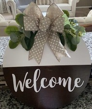 Welcome Front Door Sign Handmade 18"  .50 thickness