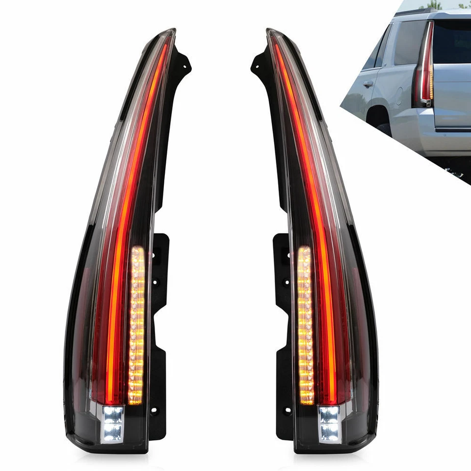 Luces traseras LED transparentes para GMC Yukon Chevrolet Tahoe Suburban 2007-14 Foto 3 de 4