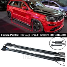For Jeep Grand Cherokee SRT SRT8/Trackhawk 12-21 Carbon Side Skirt Extension Lip