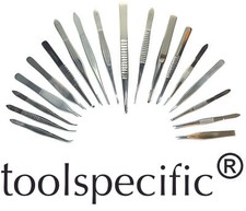 CLEARANCE BULK PACKS - Quality Tweezer Straight Curved Toothed Medical Stainless