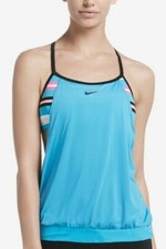 Nike Tankini Top Women's Small Sport Stripe 2-in-1 Sport NESS9216-430 New