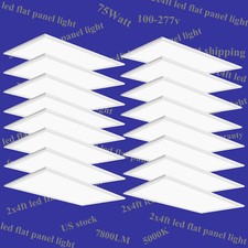 2x4 FT LED Flat Panel Troffer Light, 75W Recessed Edge-Lit Drop Ceiling Lights