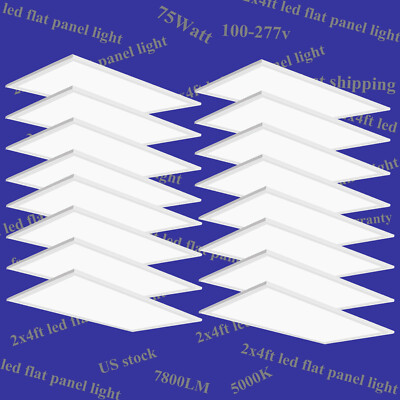 2x4Ft LED Panel Light,Drop Ceiling Flat Recessed Troffer Fixture Dimmable,16Pack