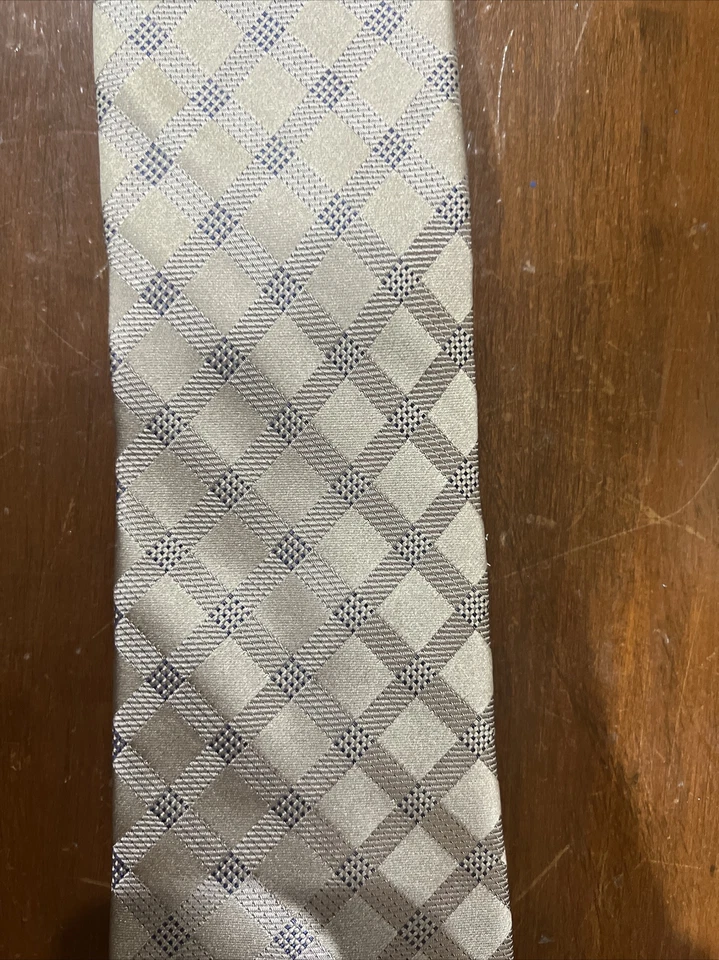 Галстук мужской Michael Kors - удлиненный - 100% шелк. Бежевый # RN 121148. CA 50900 - Изображение 3 из 4