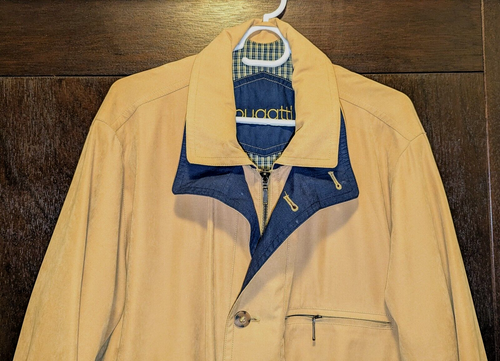 BUGATTI Pfirsich-weiche Herren Jacke M (48/50) Ockergelb/Schwarz leicht gefütter - Bild 2 von 23