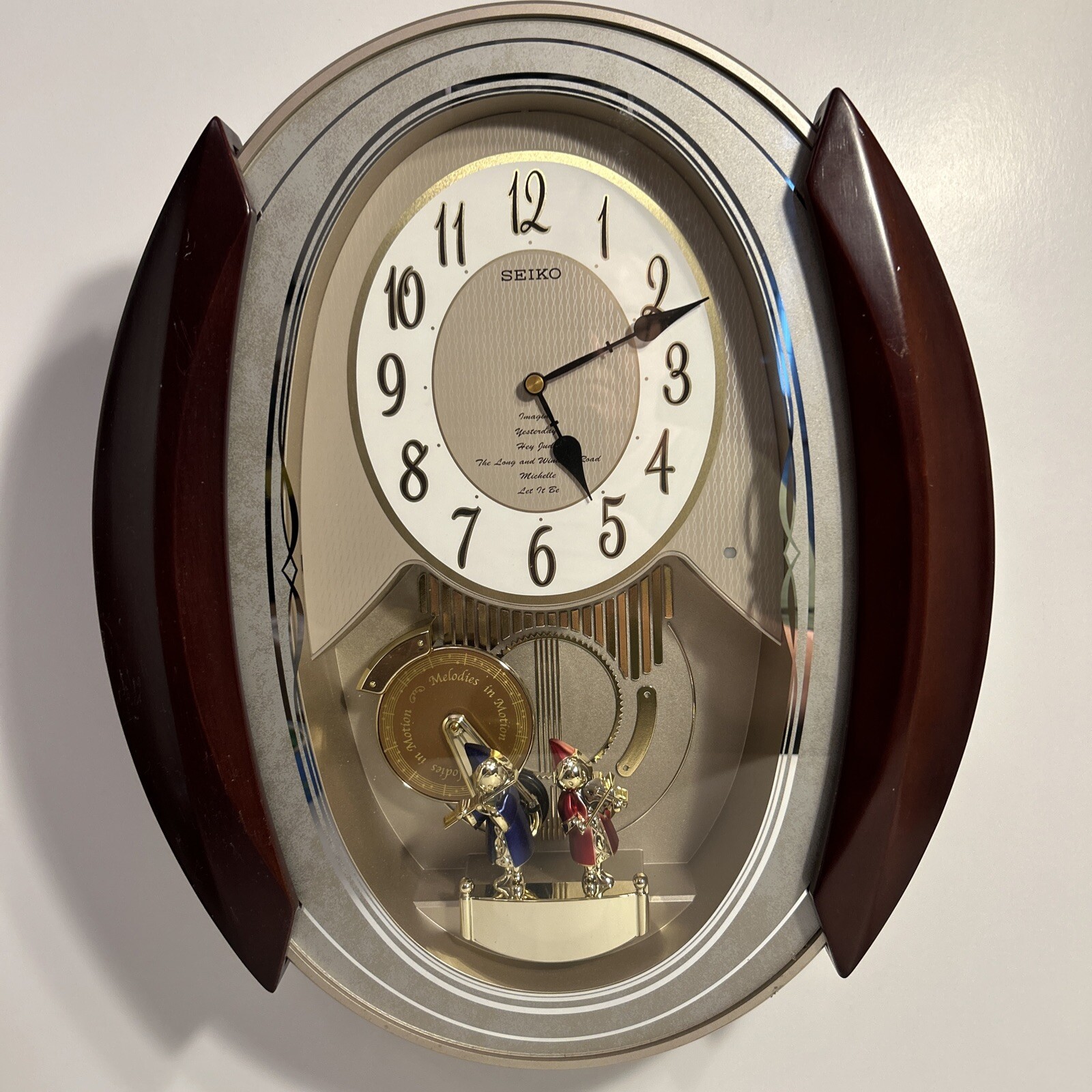 SEIKO MELODIES IN MOTION MUSICAL CLOCK PLAYS BEATLES & CHRISTMAS eBay