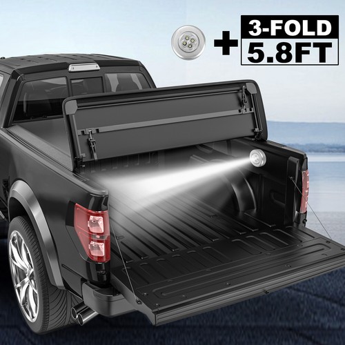 TRI FOLD 5.8FT Bed Soft Tonneau Cover For 2009-2026 Dodge Ram Truck w/o Ram Box