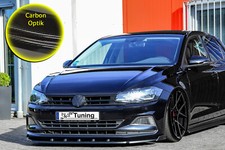 Spoilerschwert Frontspoiler V2 mit Wings aus ABS für VW Polo 6 2G Carbon Optik