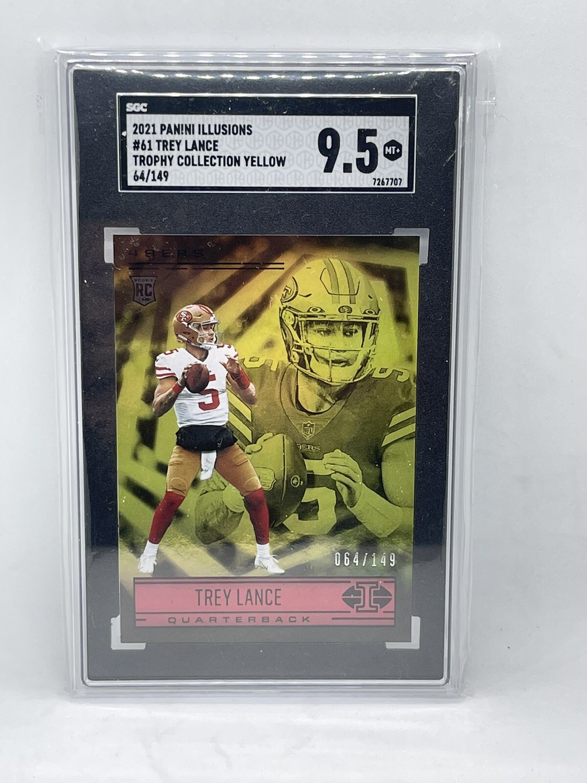 Trey Lance Panini Illusions #61 Trophy Collection Yellow