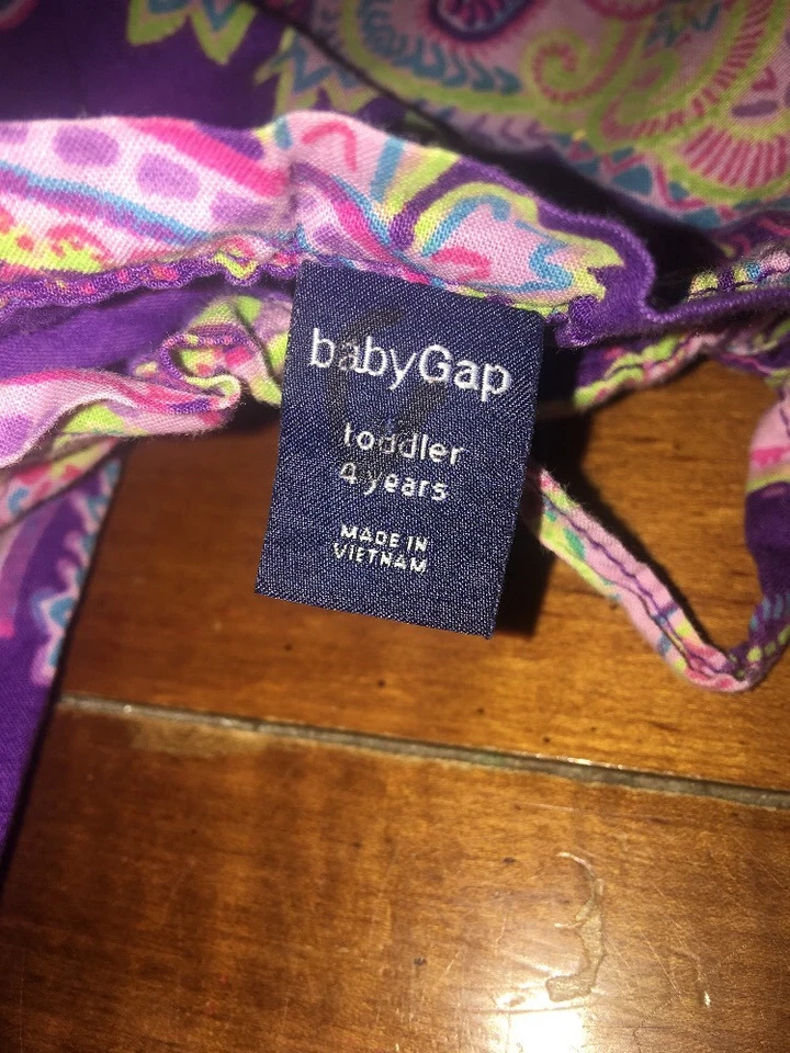 Baby Gap Purple Paisley Romper Sz 4 Year - Image 2 of 2