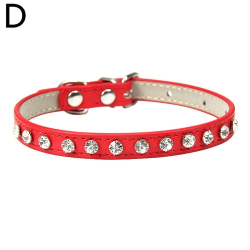 Cat Collar Bling Rhinestone Crystal Diamond Cat Puppy Suede Leather Pet Collars - Picture 15 of 31