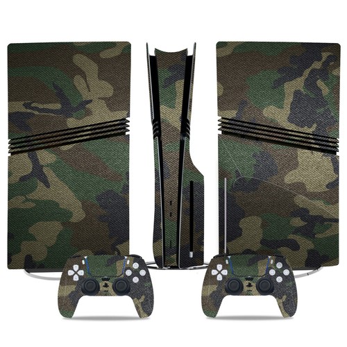 Fits PS5 PRO Disc Console & 2 Controller Camo Vinyl Wrap Skin Decal - Picture 2 of 3