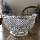 Vintage Depression Glass Wexford Bowl Anchor Hocking Hollywood Regency Style