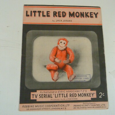 Liederblatt LITTLE RED MONKEY Eric Maschwitz Fernsehserie 1953 #11-5-2022#