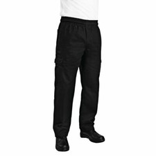 Chef Works Unisex Slim Fit Cargo Chefs Trousers with Concealed Zip Fly