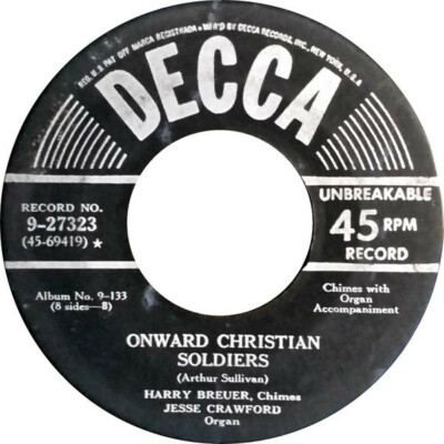Harry Breuer , Jesse Crawford Rock Of Ages Vinyl Single 7inch-BOX Decca