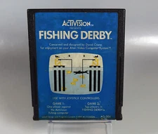 Atari 2600: FISHING DERBY Cartridge by Activision - Tested & WORKS