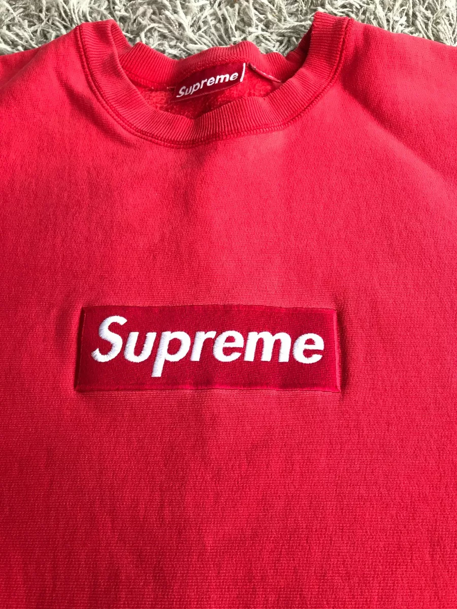 Supreme Box Logo Crewneck Red OG Large FW06/07 Bogo BAPE KAWS