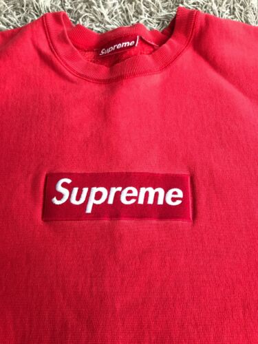 Supreme Box Logo Crewneck Red OG Large FW06/07 Bogo BAPE KAWS CHROME | eBay