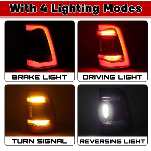 For Dodge Ram 1500 2019-2025 Pair Rear LED Tail Light 68262531AC 68262530AC - Picture 8 of 19