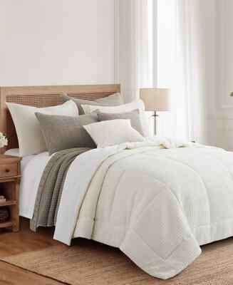 Levtex Mills Waffle Textured 3-Pc. Duvet Cover Set, Full/Queen