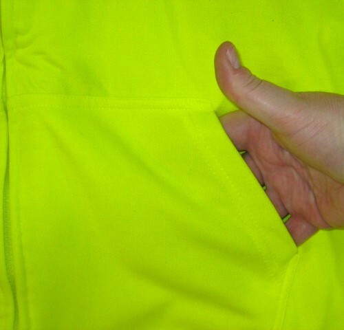 SAFETY YELLOW Full Zip Fleece Hoodie Men's XXL by Realtree Work Hunt NEW + TAGS - Picture 10 of 14