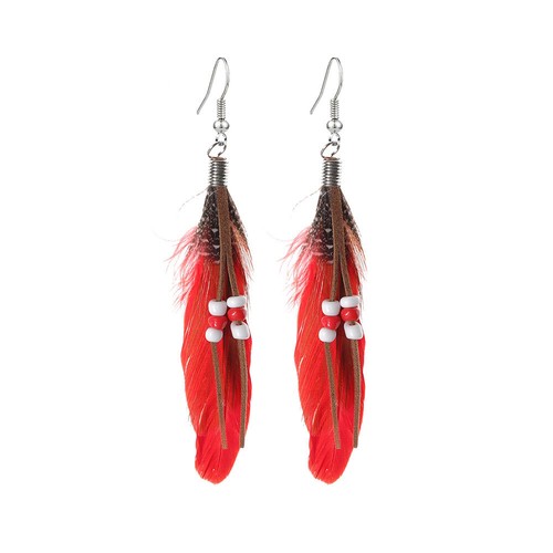 Pendientes de perlas de pluma pendientes adornos de playa pendientes de gancho ¡regalo! ψ - Imagen 7 de 22