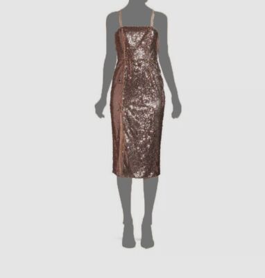 jay godfrey pink sequin dress $328 Jay Godfrey Women's Pink Sequin Sleeveless Sheath Dress Size 2