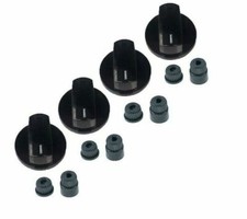 4X ZANUSSI Oven Cooker Black Hob Flame Burner Hotplate Control Switch Knobs