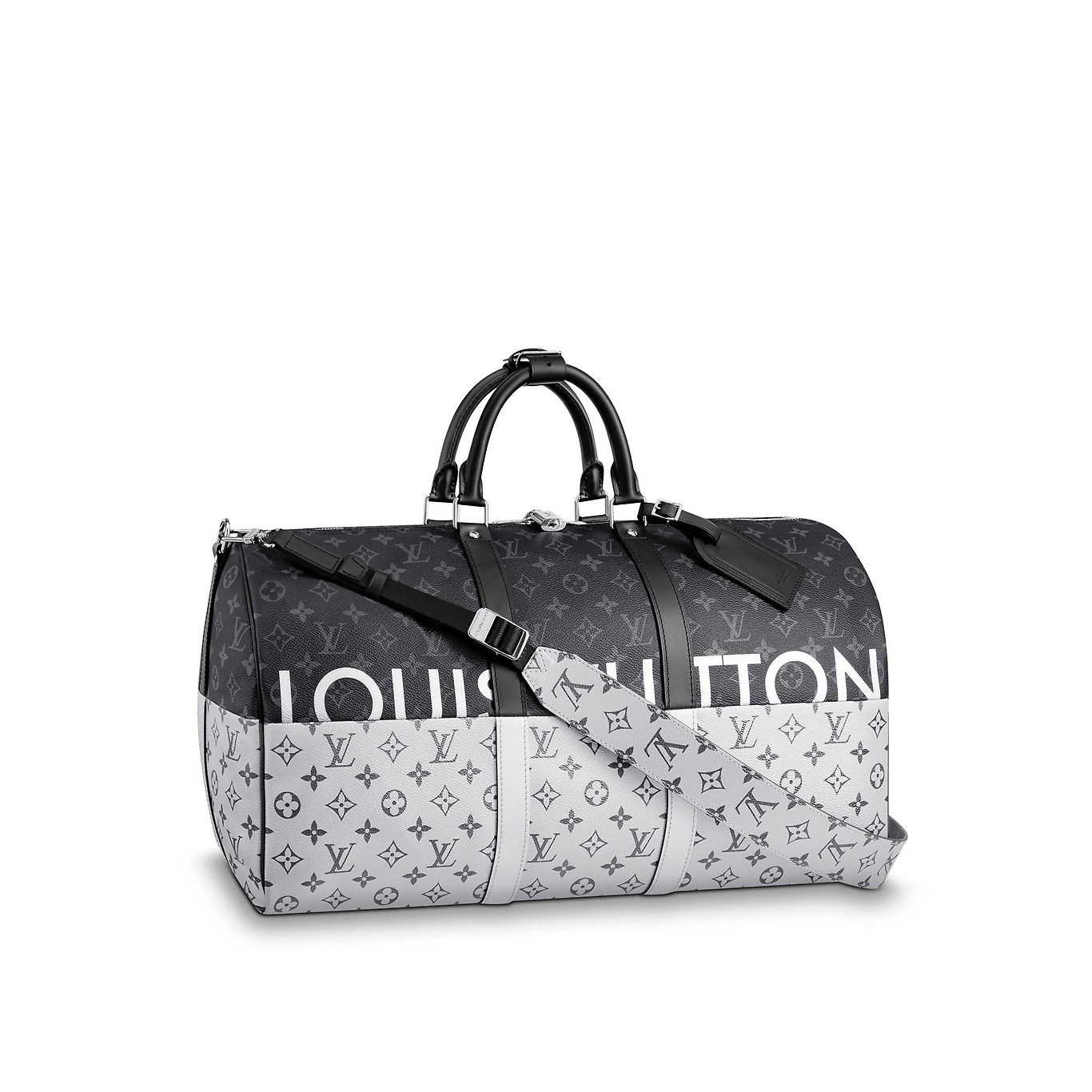 Louis Vuitton Graphite Monogram Eclipse Reverse Keepall Bandouliere 50 Strap  860730