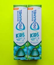 Sensodyne Pronamel Kids Fluoride Toothpaste Bubble Twist - Lot of 2