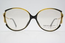 Vintage Glasses Viennaline 1384 90 Brown Black Gold Oval Glasses Frame
