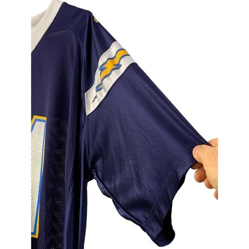 Reebok NFL Chargers Size XL Jersey 21 Tomlinson On Field Blue New 6616 San Diego - Picture 12 of 13