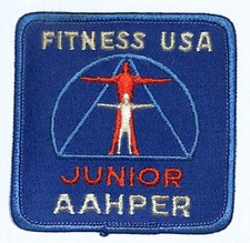 Fitness USA Junior AAHPER Embr. Patch c1970's? 3" x 3" VGC (#1)