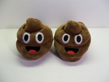 Poop Emoji Slippers DanDee Brown Slip On Womens Medium 7-8 Very Nice
