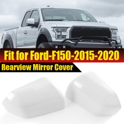 2pcs For 2015-2020 Ford F150 White Left&right Side Mirror Cover Cap