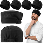 6 Pcs Adjustable Chef Hats for Men Women Chef Beanie Chef Caps Breathable Mesh